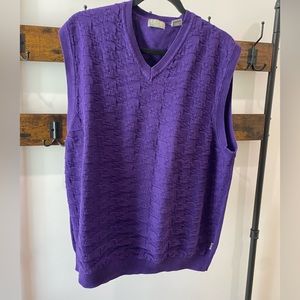IZOD | Men’s Purple Golf Sweater Vest, Size L